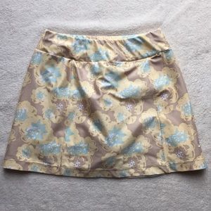 Nike Golf Floral Print Multi Yellow Athletic Skirt